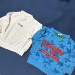 MARKEY'S トレーナー 2枚セット　90サイズ ホワイト　ブルー