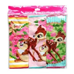 東京ディズニーリゾート バンビ ミニタオル 3枚セット