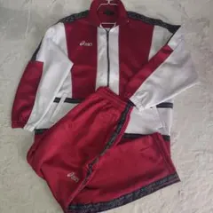 アシックス セットアップジャージ ボルドー×グレー XLサイズ