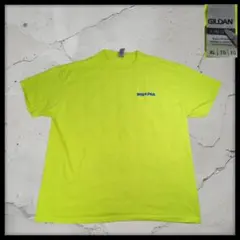 ギルダン 企業ロゴ Tシャツ XL 黄緑 ギルダン ネオンカラー 企業物 古着のサムネイル
