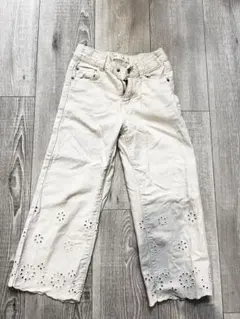ZARA ホワイトデニム風パンツ 6y