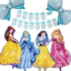 誕生日飾り　ガーランド　プリンセスバルーンセット　　サプライズパーティー　飾り