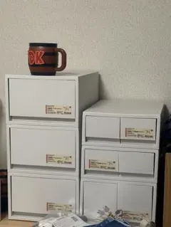 無印良品　MUJI 6点ポリプロピレン小物収納ケース 大・中 ホワイトグレー