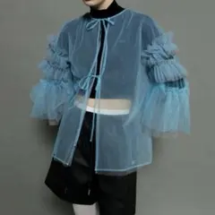 MAISON SPECIAL チュールラッフルスリーブトップスのサムネイル
