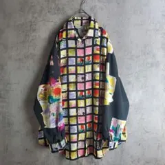 CASTELBAJAC ヴィンテージ アート柄 シャツコート マルチカラー 0 CASTELBAJAC ヴィンテージ アート柄 シャツコート マルチカラー 0