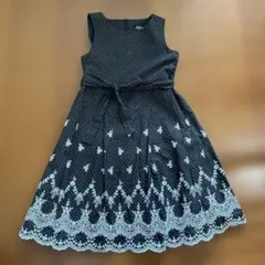 BeBe ワンピース　130 ドット柄　黒