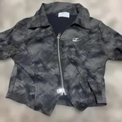 SPINNS フロントジップ カモフラ柄 リブトップス