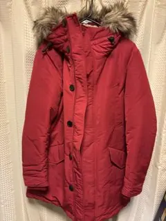 ユニクロ ウルトラウォームダウンコート L 赤