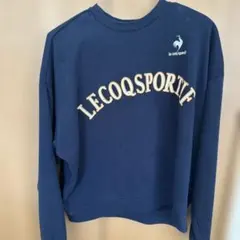 LE COQ SPORTIF ネイビー スウェット　トレーナー　ショート丈　刺繍