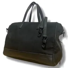 極美品☆LIN-KU 輪怐 極 ボストンバッグ 牛革 ナイロン 日本製 黒 旅行