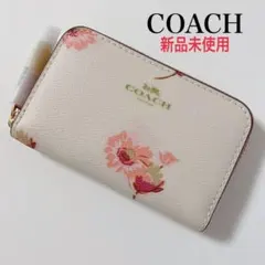 【新品未使用】COACHコーチ★コインカードケース★花柄フラワー★フローラル