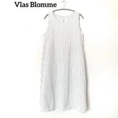 Vlas Blomme ストライプ リネン配合 ノースリーブ ワンピース 日本製のサムネイル