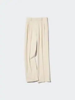 UNIQLO タックワイドパンツ ツータック クリーム Sユニクロ