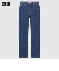 デニム　ジーンズ　ユニクロ　レギュラーフィットストレートハイライズ　ユニクロU