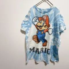 マリオ Tシャツ S スーパーマリオ 任天堂 ゲーム タイダイ 古着 ストリートのサムネイル