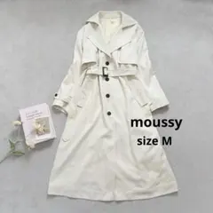 【moussy】 レディース　トレンチコート　M 長袖　ロング　春　クリームのサムネイル