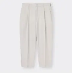 GU　ドライワイドテーパードイージーアンクルパンツ　ライトグレー　Ｓサイズ