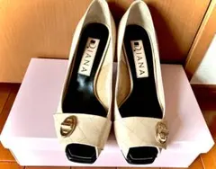 DIANA ダイアナ　パンプス　オープントゥ　21.5cm