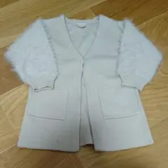 値下！プティマイン★袖シャギーロングカーディガン