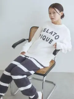 新品　パウダーロゴジャガードプルオーバー&ロングパンツセット