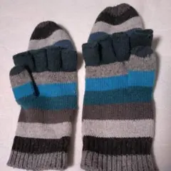 GAPKidsキッズ ストライプ ニット手袋Lサイズ