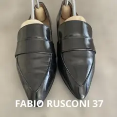 FABIO RUSCONI 24.0 37 黒　ポインテッドトウローファー