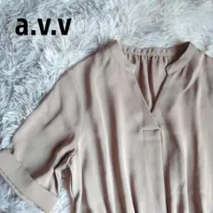 a.v.v 半袖ひざ丈ワンピース XS