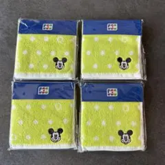 ミッキーマウス タオルハンカチ 4枚セット