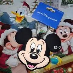 ディズニーリゾート　ミッキーバッグチャームケース付き　新品タグ付き