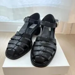 Le Talon GRISE 23 レザーグルカサンダル ルタロン 黒のサムネイル