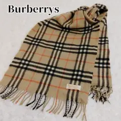 Burberrys カシミヤ100% ノバチェック マフラー ベージュ 白タグ