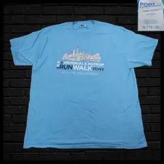 古着 メモリアルミュージアム Tシャツ ニューヨーク 水色 希少 オーバサイズ