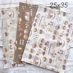 ランチョンマット25×35 男女兼用　カレー　野菜　食べ物　3枚　ハンドメイドのサムネイル