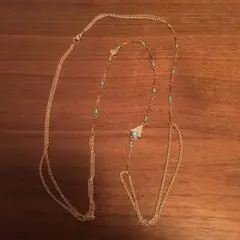 AZUL by moussy 金色ロングネックレスのサムネイル