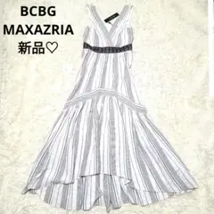 新品✨️BCBGMAXAZRIA ワンピース マキシワンピース LINEN 麻