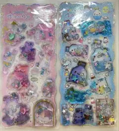 ウォーターインシール　グリッターシール キャラクターシール 2枚セット