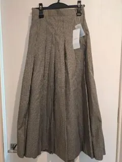 Discoat　チェックロングプリーツスカートF 新品未使用
