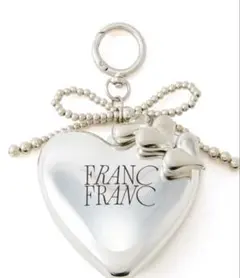 【ラッピング袋付き】Francfranc チャーム付き ミラー＆ブラシ シルバーのサムネイル