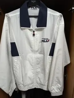 FILA ジップアップジャケット ホワイト/ネイビー