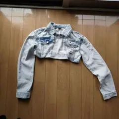 SHEIN デニムジャケット クロップド丈 ライトブルー XS