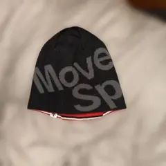 リバーシブル ビーニー　黒　赤