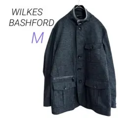 ☆Wilkes Bashford ウィルクスバシュフォードカシミヤ混コート.Z-1623グレー系 ウィルクスバッシュフォード ビジネススーツ カシミヤ混 グレー