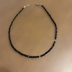 ブラックスピネルビーズネックレス メンズ アクセサリー
