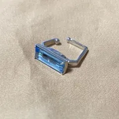 acute accent イヤーカフ スイスブルートパーズ シルバー