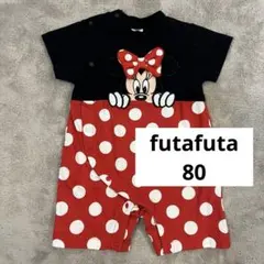 【新品未使用】 futafuta ミニーマウス ロンパース カバーオール 80