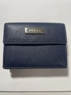 FURLA 三つ折り財布 ネイビー レザーのサムネイル