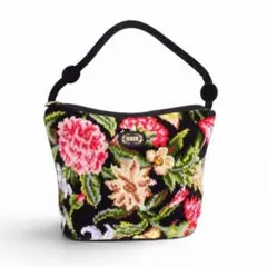 フェイラー FEILER 美品 ハンドバッグ シュニール織 花柄 マルチカラー