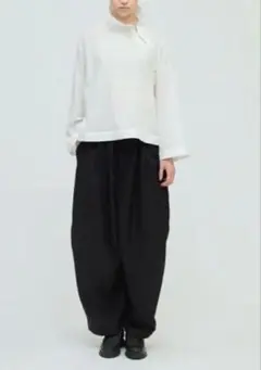 mizuiro ind ジップハイネックカラープルオーバーオフホワイト美品