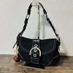 コーチ ワンショルダーバッグ ソーホー シグネチャー 黒