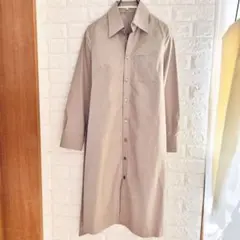 GALERIE VIEベージュ 長袖 シャツワンピースのサムネイル